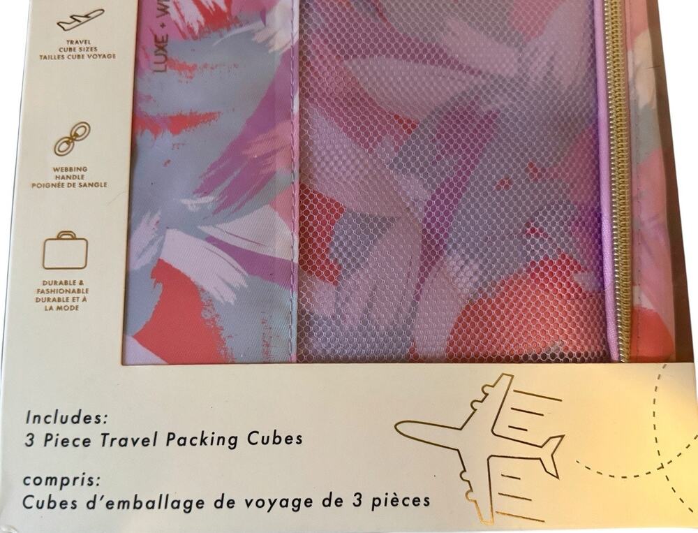 Luxe + Willow 3 Piece Travel Packing Cubes